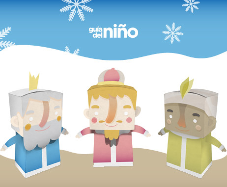 Reyes Magos Paper Toy by ideasconalas