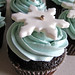 Snowflake Christmas cupcakes