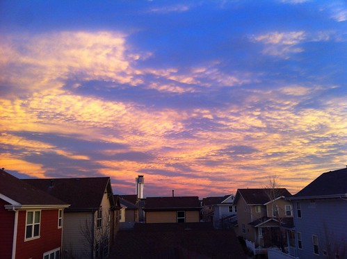 View From My Window: #Stapleton #Denver sunrise 1/3/2012