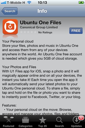 Ubuntu One Files az App Store-ban #1