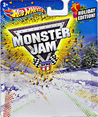 " Hot Wheels " Monster Jam ' Teenage Mutant Ninja Turtles ' 1:64 Monster Truck - Michelangelo {  HOLIDAY EDITION } ..card backer i (( 2011 ))