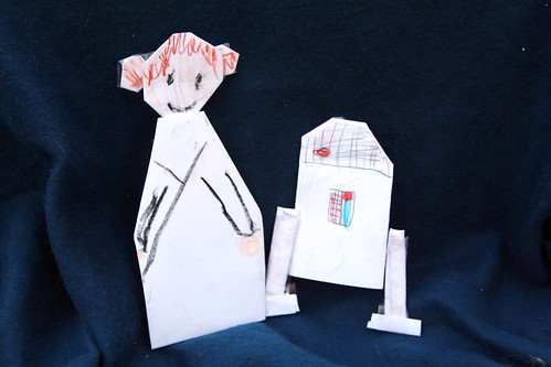 "Help me Obi-Wan Kenobi. You're my only hope." (Lucas's "Origami Star Wars Characters" Paper Dolls)
