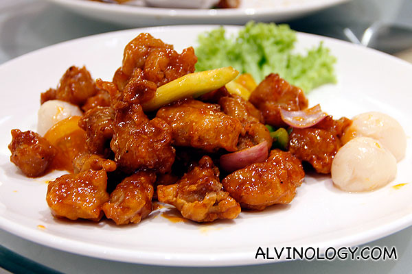 Sweet and sour lychee pork
