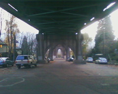 Under the east approaches of the St John's bridge