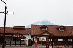 Day 3 Kawaguchiko 河口湖車站可以看到富士山
