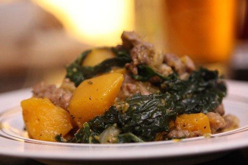 Butternut Kale Stew with Sausage