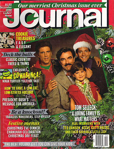 Ladies Home Journal :: "The TEENAGE MUTANT NINJA TURTLES in 'Twas the FIGHT before Christmas' // Cover (( December 1990 ))