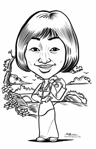 Mulan caricature for Khoo Teck Puat Hospital