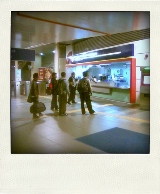 Foreign worker at LRT Station