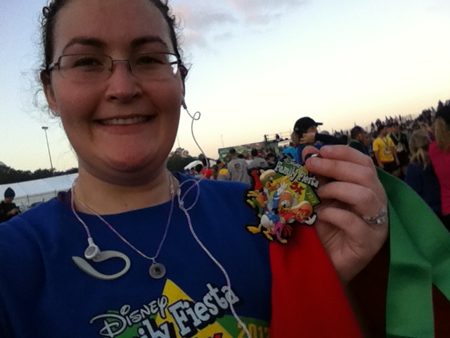 2012 Disney Family Fiesta 5k #runDisney me and my medal.