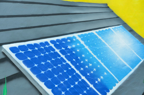 Solar cells mural