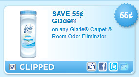 Glade Carpet & Room Odor Eliminator Coupon