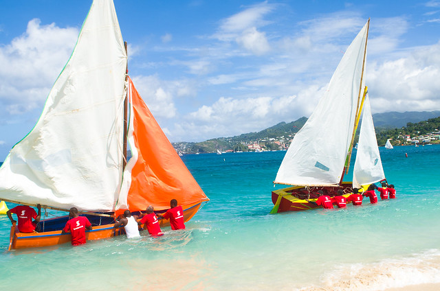 Grenada Sailing Festival Work Boat Regatta On your mark