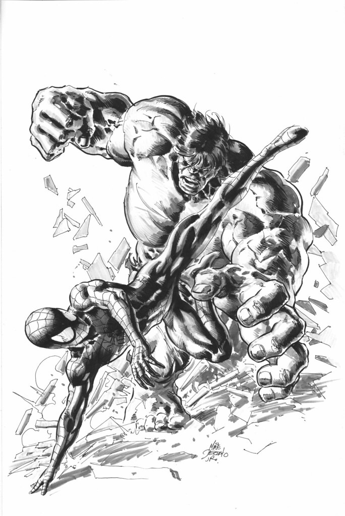 Hulk versus Spider-Man by Mike Deodato
