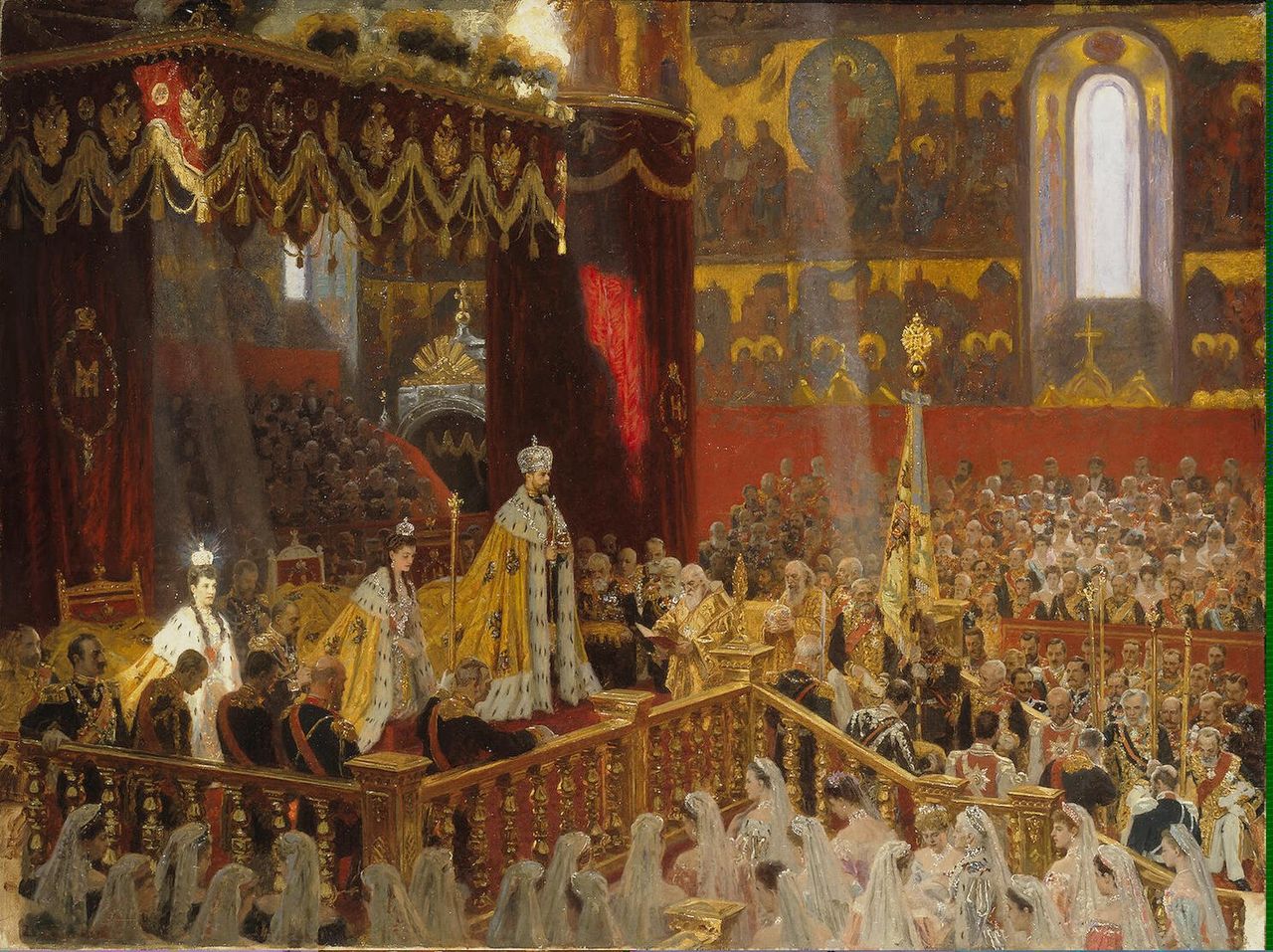 Coronation of Nicholas II and Alexandra Fyodorovna by Laurits Tuxen, 1898