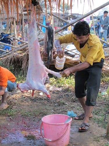 Butchered goat, Dilai Gate Sunday market