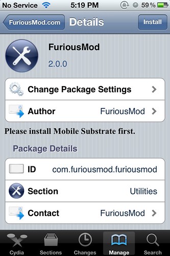 FuriousMod 2.0 - iOS 5.0.1
