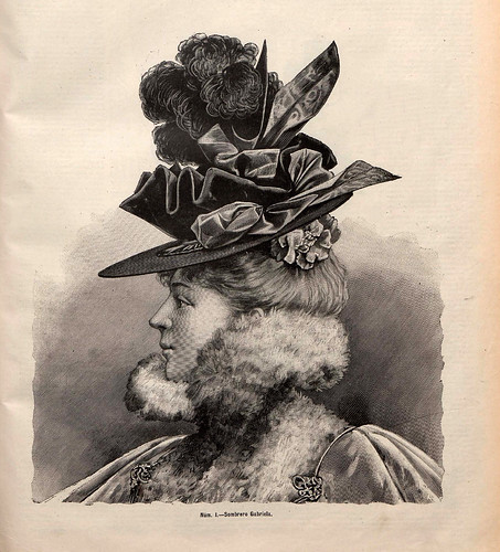003- Sombrero Gabriela- La Última moda- revista ilustrada hispano-americana, del 31 de enero de 1897-copyright MemoriadeMadrid