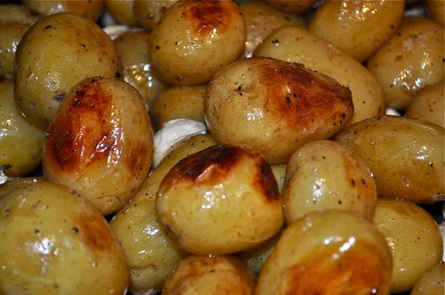 potatoes roasted in garlic, butter & olive oil feature