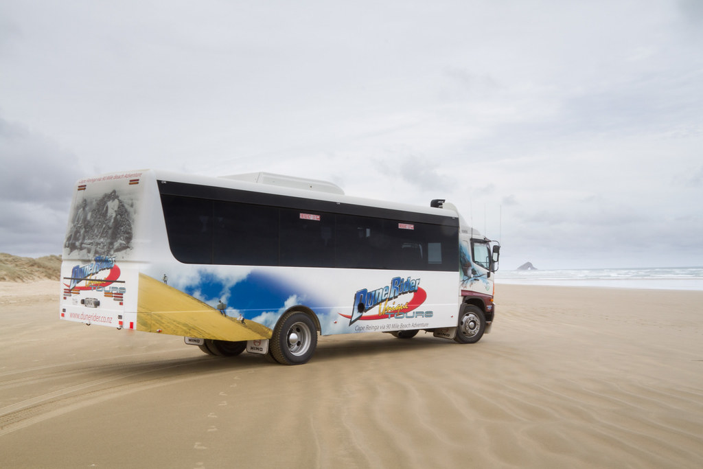 Our Tour Bus, on 90 Mile Beach