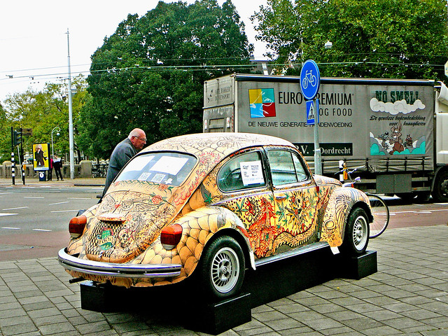 Volkswagen'Tattoo Car' Kever Beetle Coccinelle Amsterdam Mauritskade