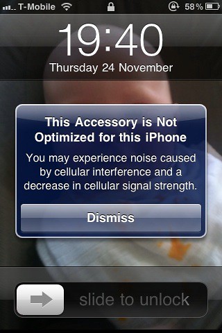 This Accessory Is Not Optimised For This IPhone.