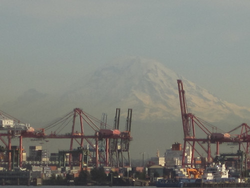 A view of Mt. Rainier from the Ferry
