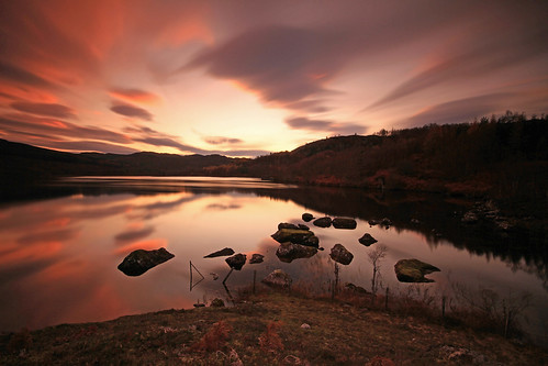 Loch  A'Chlachain Sunset. by gordie broon.