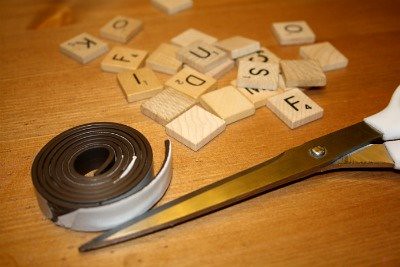 Scrabble Magnets (in progress)