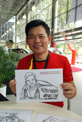 Caricature live sketching for Tan Chong Nissan Almera Soft Launch - Day 1 - 17