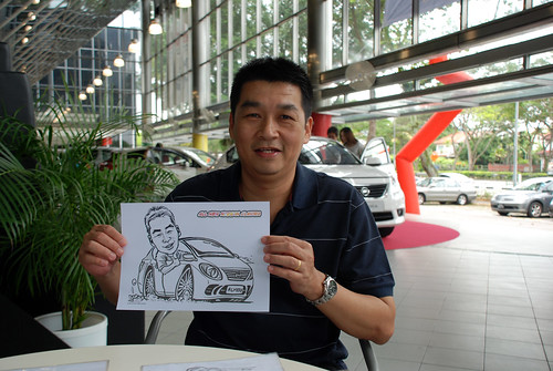Caricature live sketching for Tan Chong Nissan Almera Soft Launch - Day 2 - 7