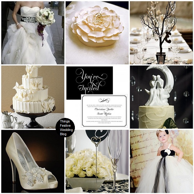 ivory and black Wedding Theme Image credits resources