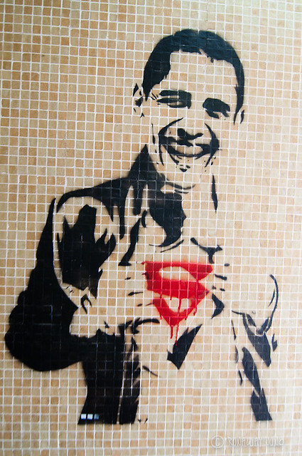 Superman Obama Streetart Stanley Hong Kong