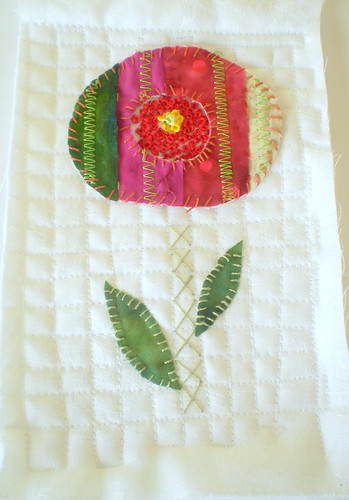 abstract flower quilt