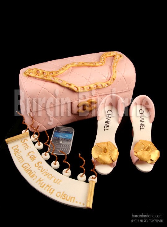 Chanel Handbag & Shoe Cake