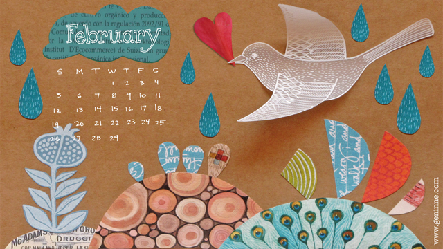 February Desktop Calendar