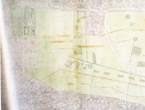1705 plan of gardens and park
