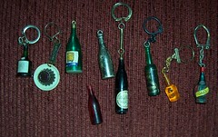 French antique keychains for dollhouse bottles