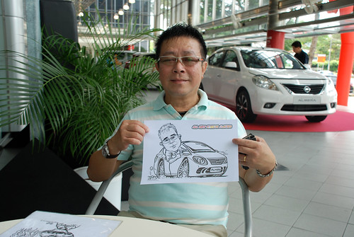 Caricature live sketching for Tan Chong Nissan Almera Soft Launch - Day 2 - 24