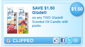 Glade Scented Oil Candle Refill Packs Coupon