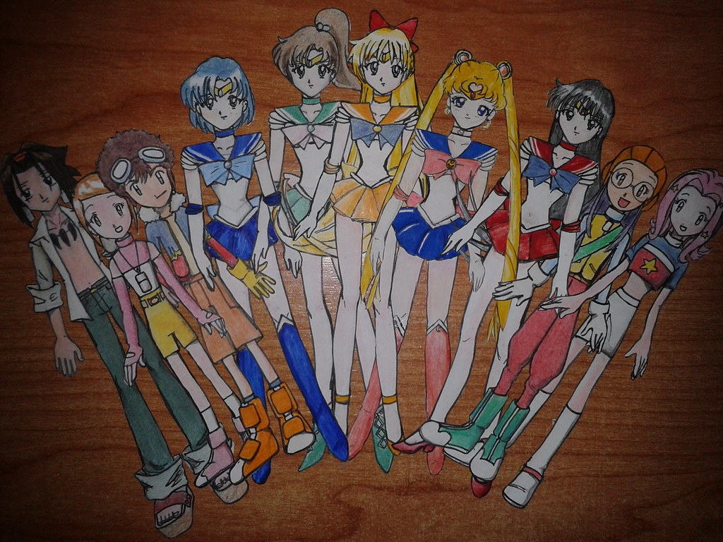 Personajes varios de anime en recortables.