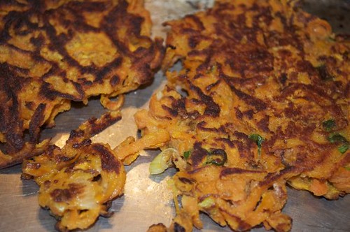 sweet potato fritters/done