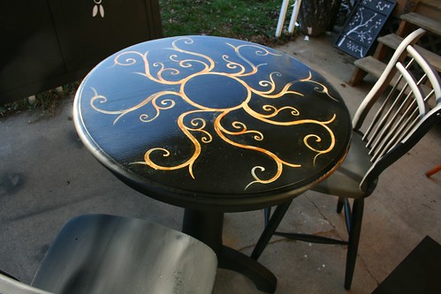 Pub Table and Chairs for Trisha in Detroit by Rick Cheadle Art and Designs