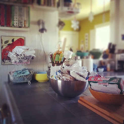 a spanky clean kitchen, prepped for baking & candy-making :: simple pleasures