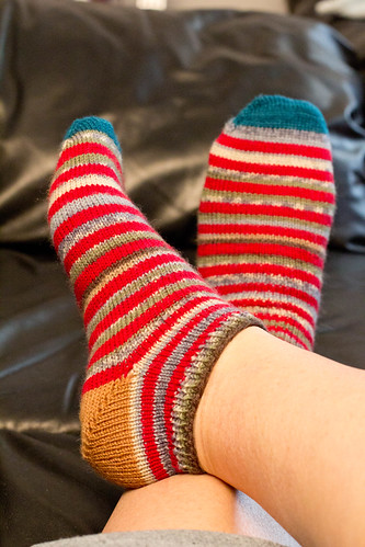 Striped shorty socks