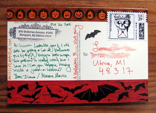 Halloween postcard with Halloween tape 1