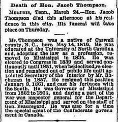 Jacob Thompson 24 MAR 1885 Washington Post