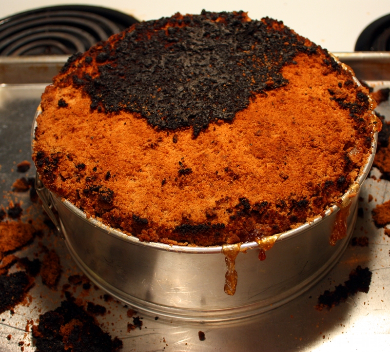 AC Cheesecake burnt