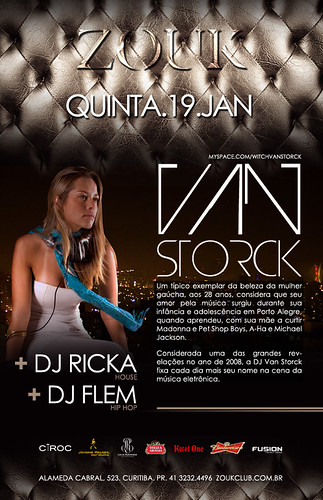 Flyer Van Storck - Zouk Club by chambe.com.br