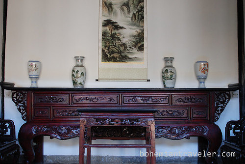 table inside Zhu Family Gardens